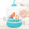 Kids Birdcage Toy with Sound Light Flapping Wings Detachable Hook Voice Control Funny Toddlers Educational Simulated Bird Model Toy Boys Girls Gift