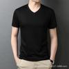 Summer New Casual Korean Style Short-Sleeved T-shirt Young Men's Thin Solid Color and V-neck Bottoming Polo Shirt Men's Clothing