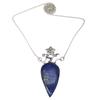 Anhänger Lapislazuli Silberschmuck 2,5" Edelstein Handarbeit Sterling Silber
