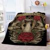 Cobra Theme Blanket Animal Print Flannel Blanket Soft Comfort Blanket Bedroom Living Room Decorative Blanket