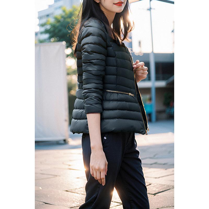 Short light down jacket women's year new women's winter thin stand-up collar small light women's coat