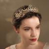 Zinc Zinc Alloy Queen Rhinestone Baroque Women Hair Accessories Tiara Bride Crown Korean Style Headband