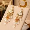Fashion Ethnic Vintage Bohemian Waterdrop Drop Dangle Tassel Earrings Woman Beads Handmade Female Jewelry Wedding Earrings Gift