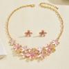 Boho Beach Colorful Enamel Starfish Shell/Flower/Flower Statement Jewelry Set Dopamine Necklace Earrings Summer Vacation Jewelry