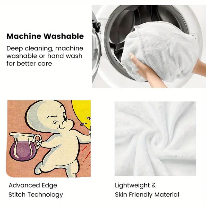 Casper 2D Flat Pattern Flannel Blanket High Quality All Seasons Warmth and Comfort Perfect for Christmas Gifts.PMT0914004