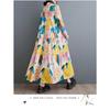 New Large Size Loose Thin Fashion Long-sleeved Printed Mid-length Dresses