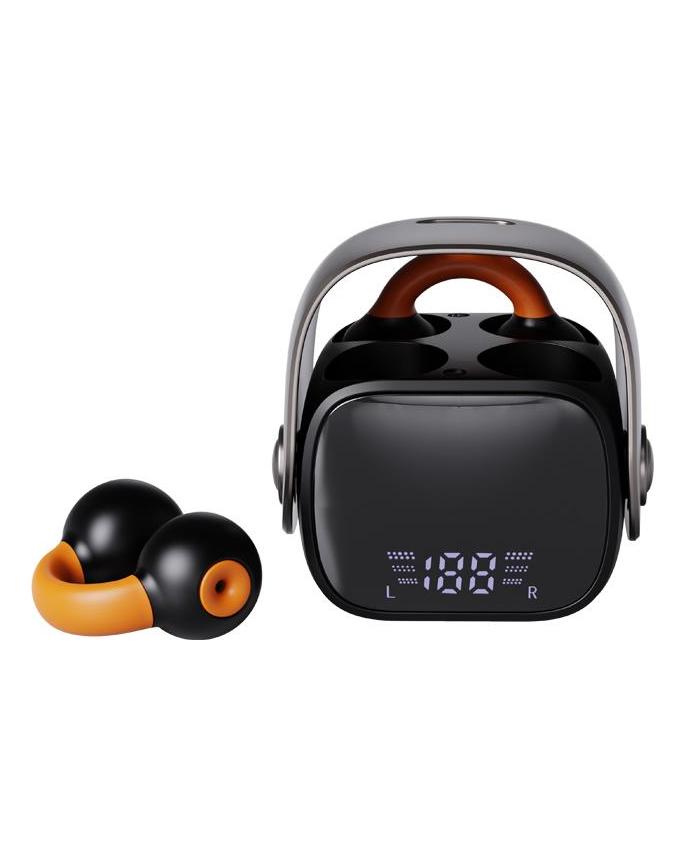 VAORLO Cyfrowy wyświetlacz Bezprzewodowe słuchawki douszne Klips do ucha Bezbolesny zestaw słuchawkowy HiFi Stereo Słuchawki douszne z redukcją szumów Sterowanie dotykowe