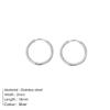 eManco Stainless Steel Gold-Plated Hoop Earrings: European & American Style Temperament Jewelry