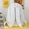 Schoolbag Gentle Girl Wind Polka Dot Bow Sweet Girl Backpack Korean Literature and Art Fresh Student Weekend Travel Backpack
