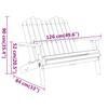 Vidaxl Adirondack Garden Bench, 126 Cm, Solid Acacia Wood