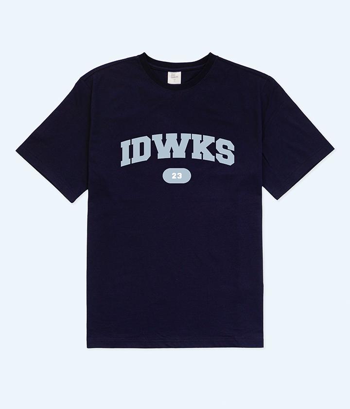 Idle Workers Idwks Semi-Overfit Short Sleeve T-Shirt_Navy 1