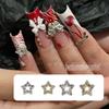 Decoraciones para Uñas Estrella con Pedrería Dorada y Plateada