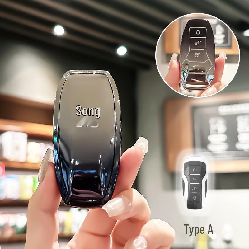 BYD Key Case for Han, Dolphin, Seagull, Mini, Yuan, Tang, Song Pro, and Qin Plus.