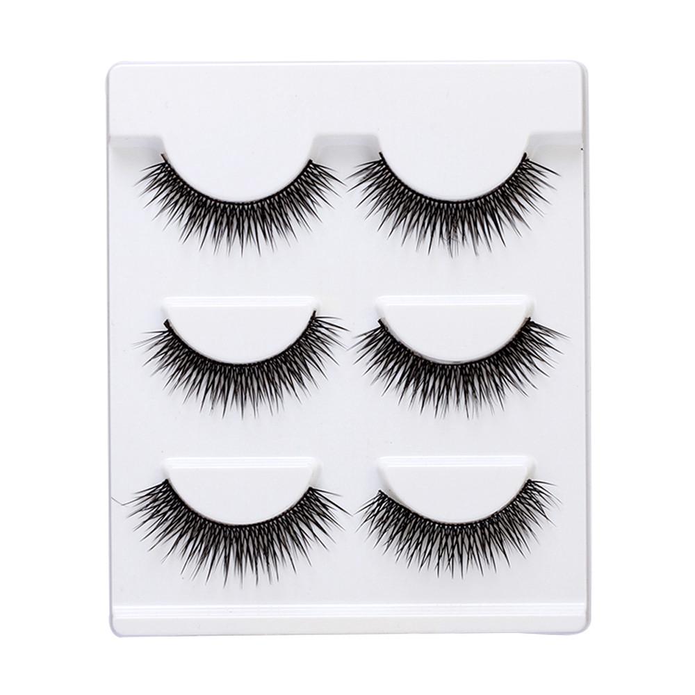 

Мягкие длинные макияж 3 пары крест глаза толстые ресницы ресницы Nautral