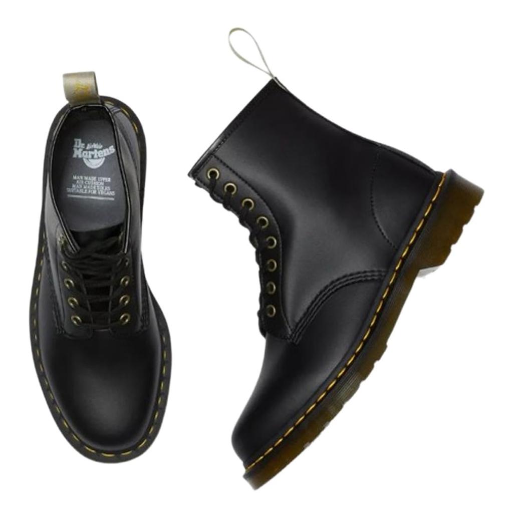 Dr. Martens 1460 Vegan Boots 8-Eye Yellow Stitch Lace-up Synthetic Leather Shoes BLACK UK8(27.0cm) 14045001