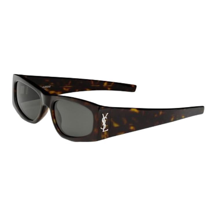 Saint Laurent Logo Rectangle Sunglasses Women Sunglasses Tortoise SLM140F-003