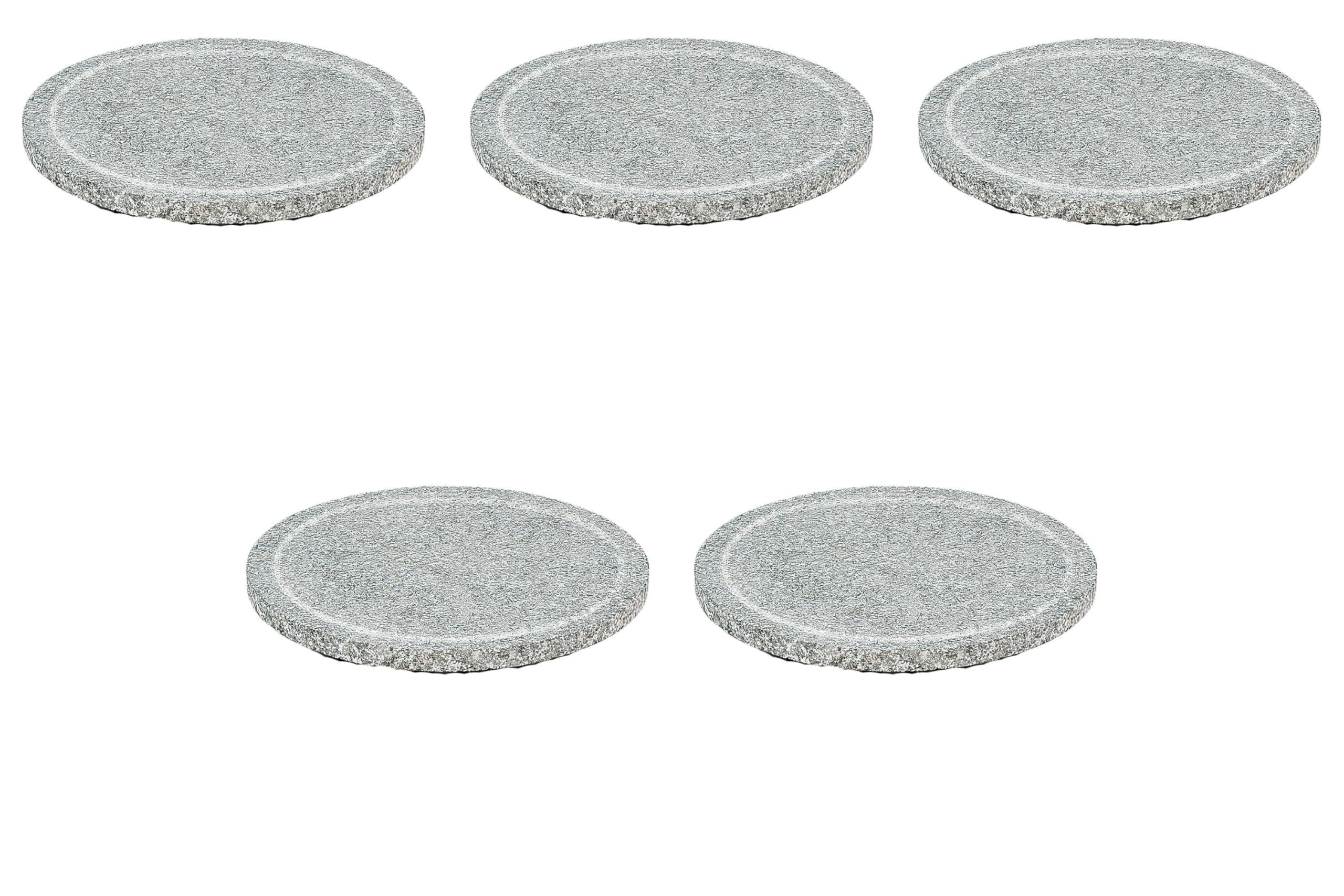 

Set of 5 12cm Round Stone Grill Plates Steak Grilling and Base Plate Sold Made in Setomonohonpo [12x1cm] Plates, Stone, Stove, Plate, Separately,