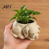 Unique Dog Shaped Flower Pot Cute Puppy Planter, 3D Printed Decorative Plant Pot, Modern White Minimalist Planter for Succulents Home Office