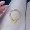 Golden Rutilated Quartz Retro Citrine Bracelet - Women's Xiaohongshu Inspired