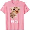 Eepy Cat Silly Sleepy Cat Meme TShirt Womens Fashion Kitty Lover Graphic Outfit Cartoon Comics Street Saying Tee Unique Gift