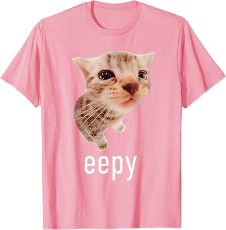 Eepy Cat Silly Sleepy Cat Meme TShirt Womens Fashion Kitty Lover Graphic Outfit Cartoon Comics Street Saying Tee Unique Gift