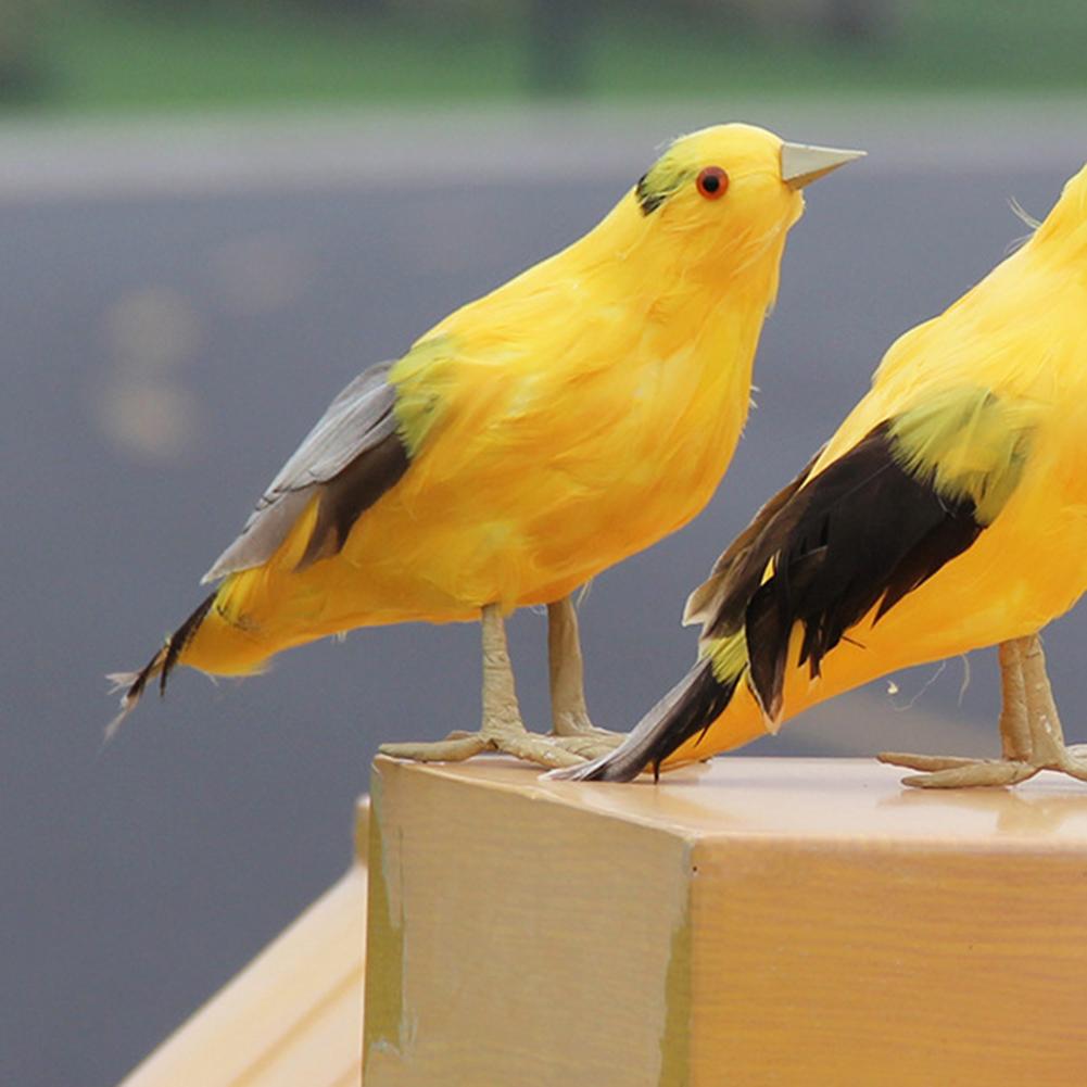 Garden Artificial Feathered Animal Ornament Simulation Oriole Bird Model Art Outdoor Decor
