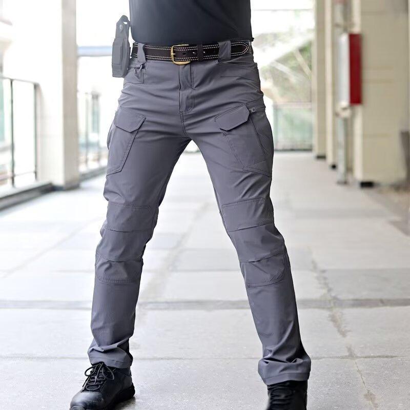 

Мужские быстросохнущие тактические брюки - Летние, Легкие, Эластичные, Дышащие, Идеальны для пеших походов, альпинизма, боевой подготовки и рабочей одежды. L темно-серого