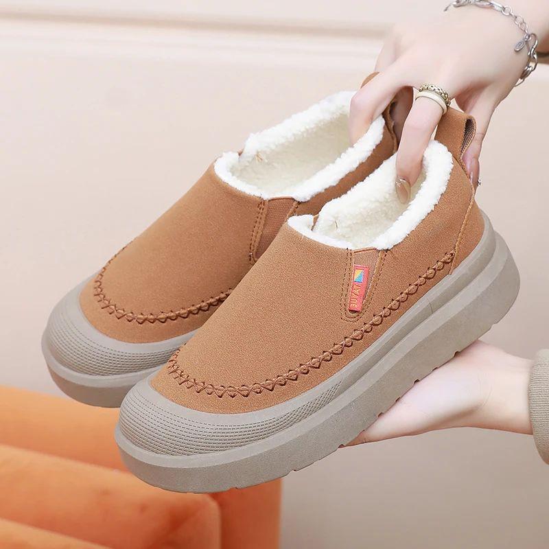 2025 New Women's Woolen Cotton Shoes Comfortable and Warm for Outdoor Travel Anti-Slip and Durable Free Shipping Women's Shoes