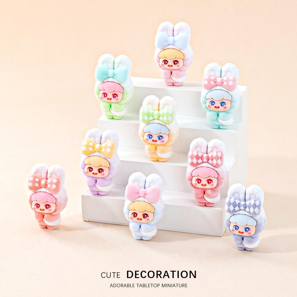 6pcs Cute Style Plush Travel Bunny Desktop Car Decoration Batch