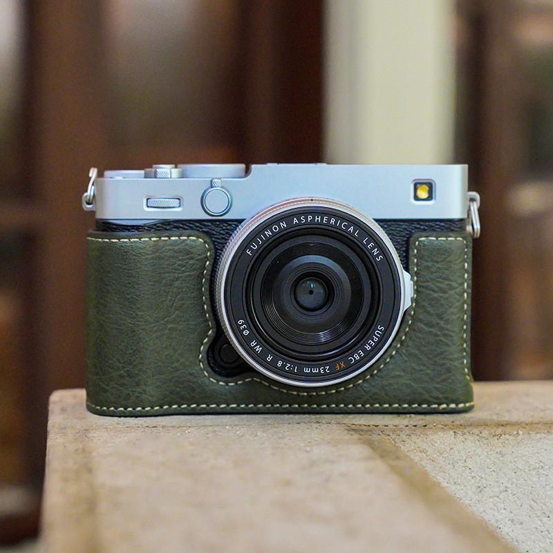 Fujifilm XE5 Camera Half Cover Case With Base Support PU Leather Sleeve Travel Daily Use