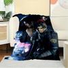 For Resident Evil,Leon Kennedy,Claire Redfield-Themed Flannel Blanket, Glam Style, Digital Print, All-Season Comfort, Tear-Resistant, Knitte