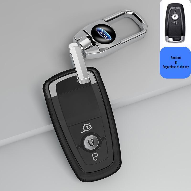 Ford Focus Key Case for Mondeo, Everest, Ecosport, Ranger - Transparent Shell for Men and Women