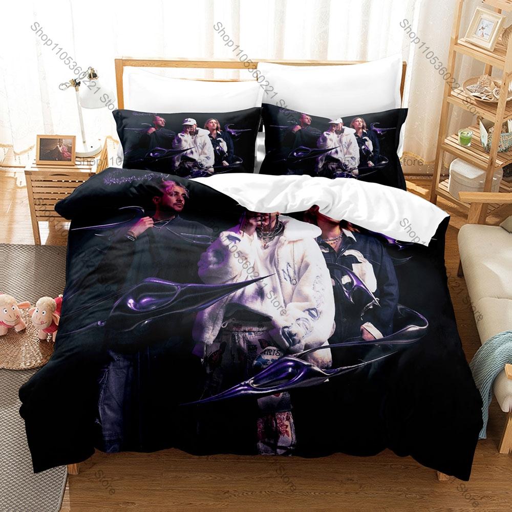 Vintage Smoke Chase Atlantic Group Poster HD Print 3 Piece Bedding Set Duvet Cover + 2 Pillowcases Dark Pop Music Lovers Gift