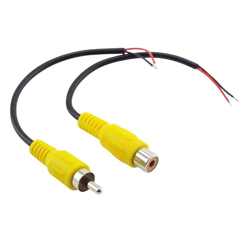 15cm Audio 2pin Rca Female or Male Audio Cable Extension Av Single Head Video Plug Stereo Extension Wire Tools Connector