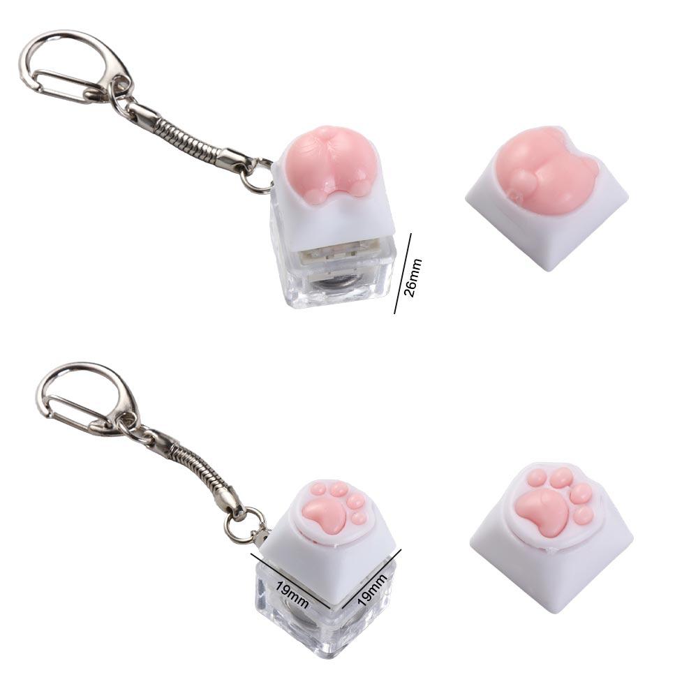 Kočičí tlapky Corgi zadeček Růžová kočičí dráp klávesa přívěsek na klíče Kancelář Volný čas Zábava