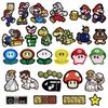 Mario Embroidered Patch Cartoon Game Iron On Sew On Applique DIY Hook and Loop Decorative Sticker for Clothing Bags