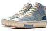 Li Ning CF Lacquer Restoration High top Skateboard Shoes Unisex Crown Blue AGCS050-2