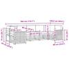Outdoor Sectional Sofa Set with Cushions 7 Pcs Natural and Cream