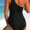 Übergröße Badeanzug Damen Amerikanischer Cross-Border 2025 Neu Sexy und Dünn Schulter Farbblock Einteiliger Badeanzug