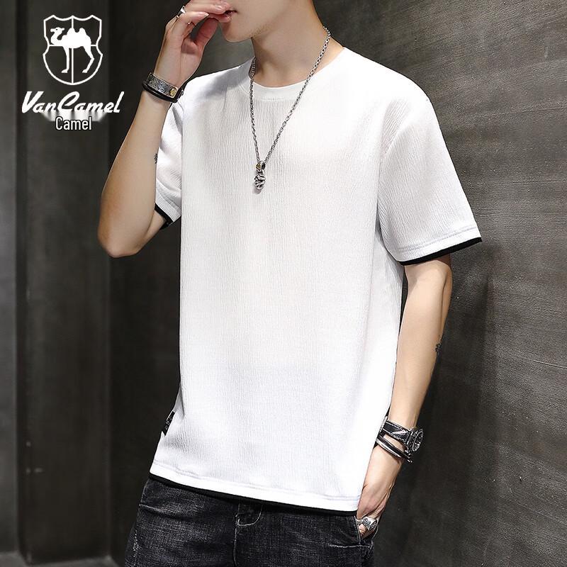 VANCAMEL Men s Summer Ice Silk Breathable Short Sleeve T-shirt 2XL