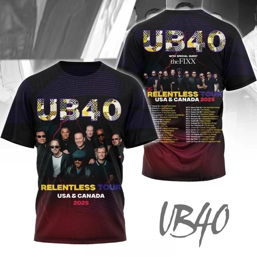 UB40 Band Relentless Tour Usa  Canada 2026 T-Shirt 3D XXL
