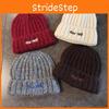 New York Lettering Knit Beanie Hat For Winter Warmth And Street Style