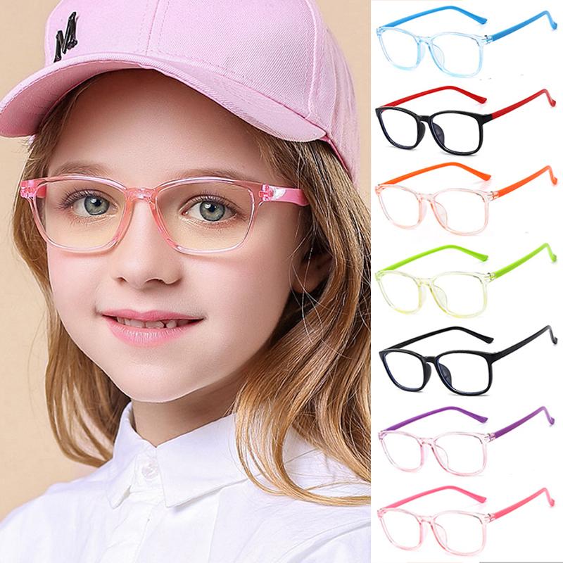Kids Anti Blue Light Computer Eyeglasses Boys Girls Eyeglasses Gift for Children Baby Blocking Eyeglasses Optical Prescription Lenses Spectacle