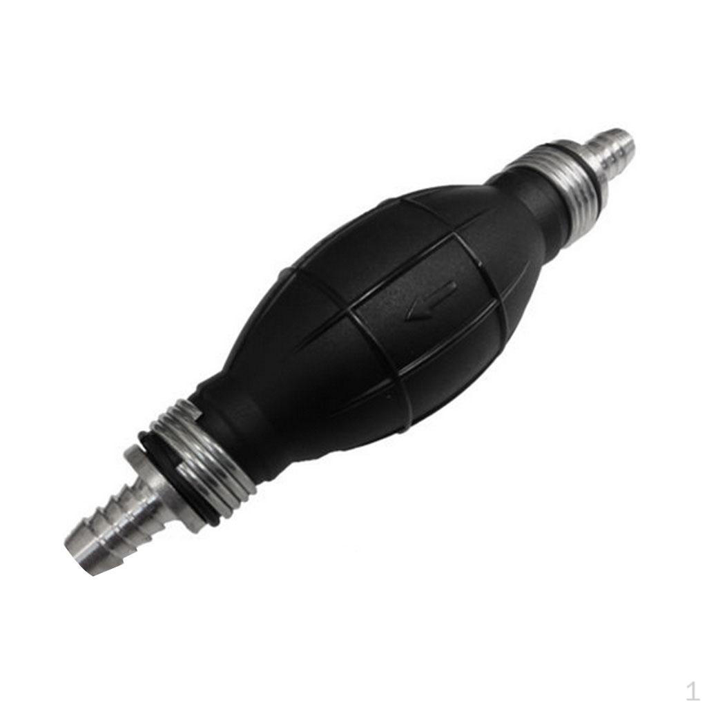 

10mm-Straight Fuel Line Pump Hand Primer Bulb Boat Petrol Inline Rubber And Aluminum