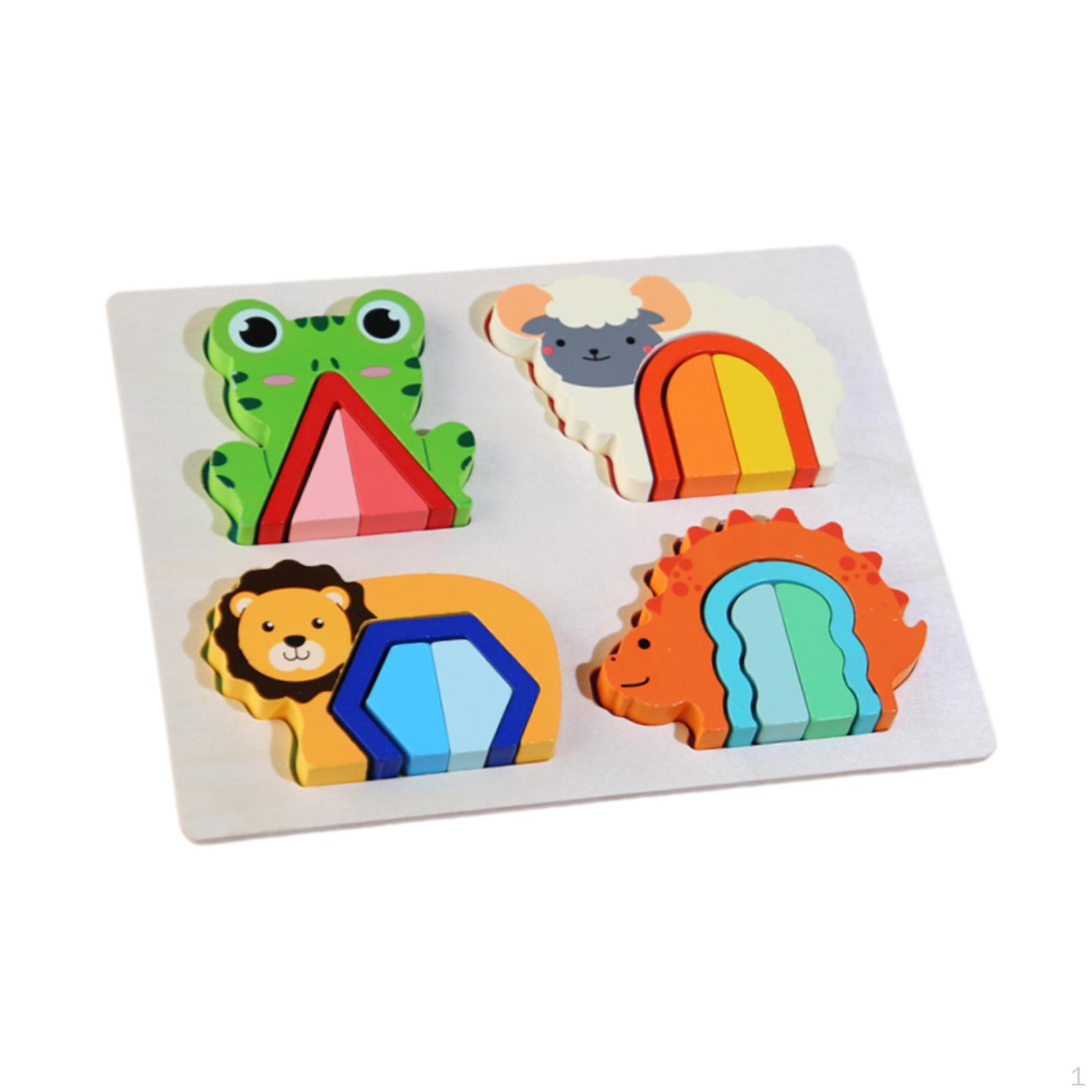 Деревянные пазлы-головоломки Развивающая игрушка Детские игрушки Распознавание цвета — фото 12