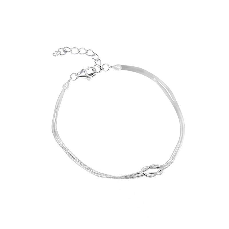 Women s Light Luxury Knotted Double-layer Bracelet