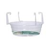 Large Transparent Green Hanging Plant Basket with Base Tray