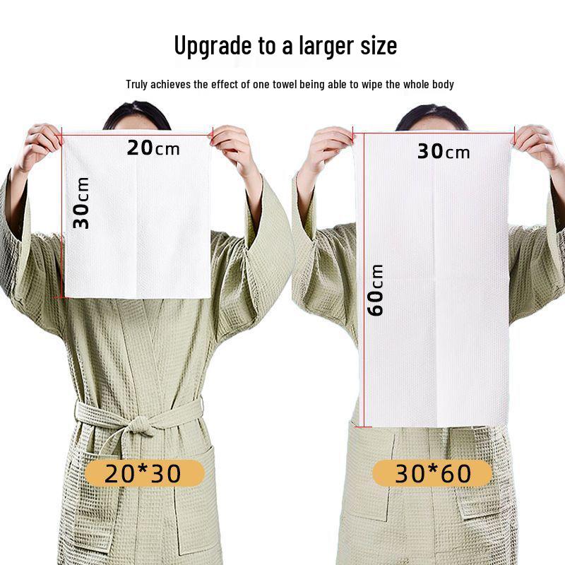 Portable Thickened Elderly Care Bath Towel: One-Piece, Full-Body Waterless Wash