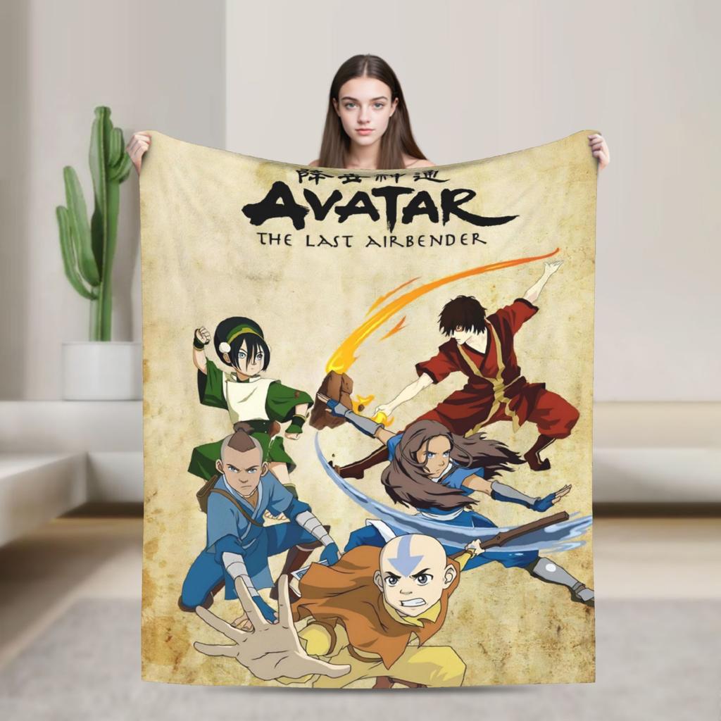 Avatar The Last Airbenders Blanket Soft Funny Plush Bedding Throws For Kids Living Room Flannel Bedspread Bed Cover