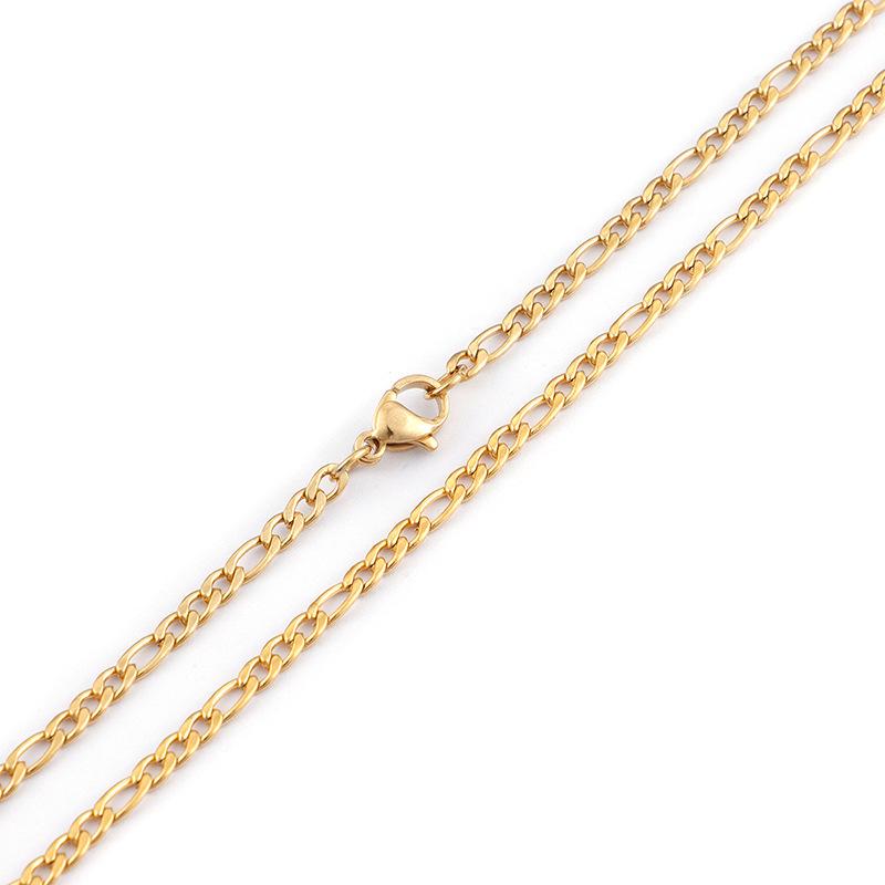 Men's Trendy Street Style 18K Gold-Plated Titanium Steel Hip-Hop Necklace